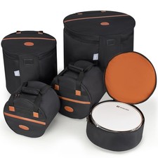 5-Piece Drum Bag Set for 10" Tom, 12" 14" 5pcs Standard Set, black