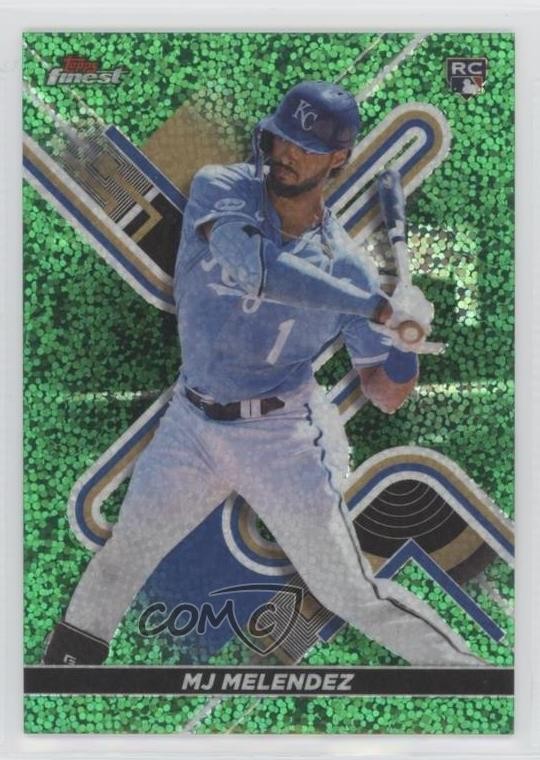 2022 Topps Finest Green Speckle Refractor 53/125 MJ Melendez #57 0xk7
