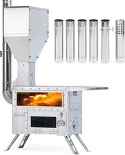 5 Outdoor Pellet Stove with Oven for Hot Tent Camping | Wood & Pellet Burning St