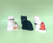 Spooky  Cat Figurines - Hand Painted
