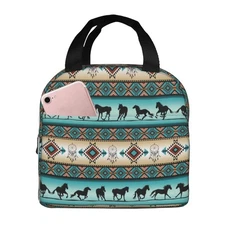 Giwawa Navajo Horse Lunch Box for Girls Boys Western Lunch Bag Women Aztec Lu...