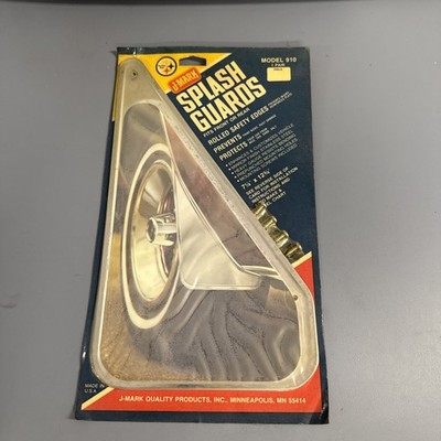 NOS Vintage J-Mark Stainless Steel Splash Guards Mud Flaps Model 910 Pair Truck 