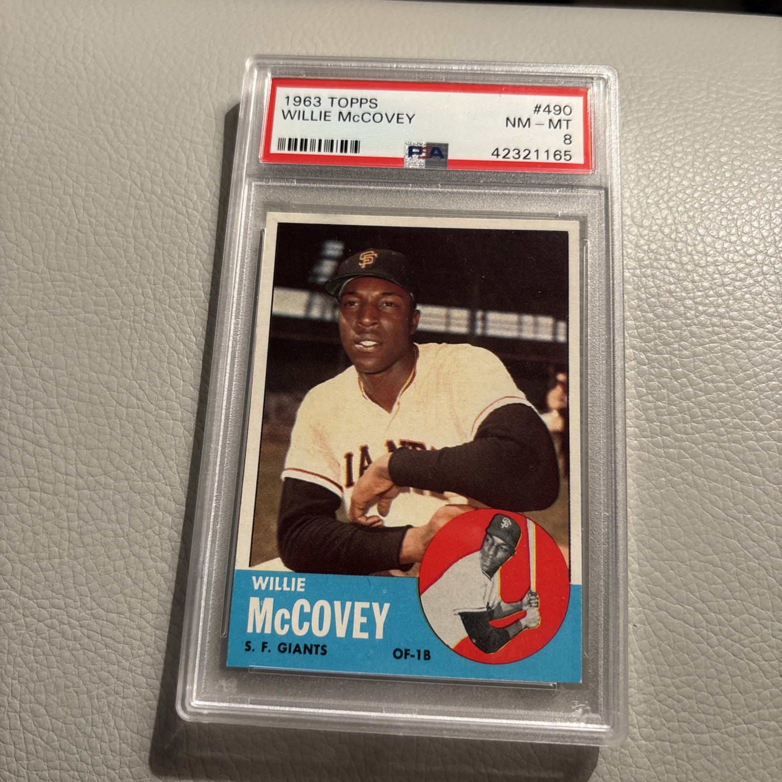 1963 Topps Willie McCovey #490 PSA 8