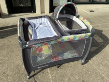 Baby Trend Nursery Center, Portable Playard with Bassinet, Doodle Dots