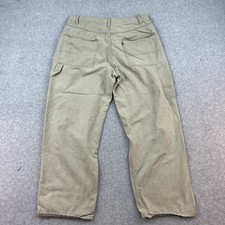 Vintage Levi's Pants Mens 34x30 Carpenter Workwear Canvas Beige Y2K Baggy Loose