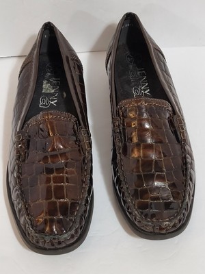 JENNY by ARA slip on chocolate brown comfort shoes Size Women's 4