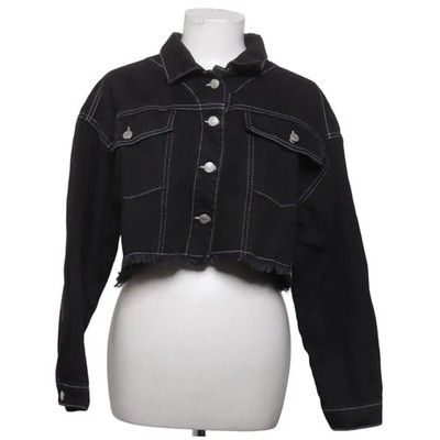Denim Co, Jeansjacke, Damen, Größe: 44, Schwarz/Weiß, Baumwolle, Einfarbig #nxQ