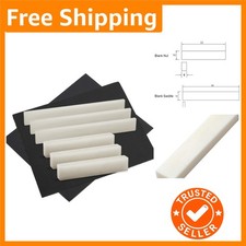 Blank Bone Saddle & Nut Set (6 Pcs) for Classical Guitars - Durable & Reliable