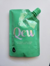 Dew of the Gods Qew Cucumber + Collagen Vitamin Salt Scrub 7.05oz 200g New