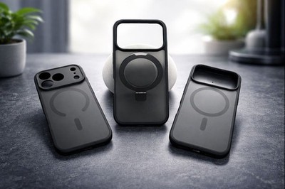 Magsafe Hülle Für iPhone 17 Pro I 17 Pro Max Schwarz Modern Militär Schutz Ring