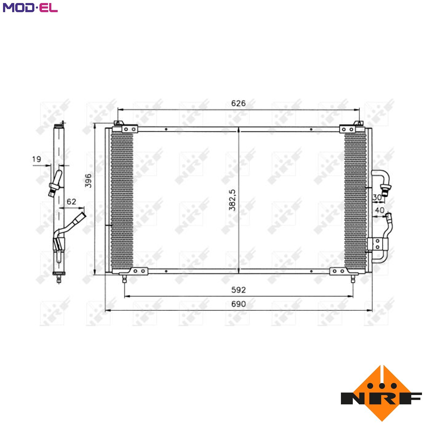 CONDENSER AIR CONDITIONING 35153 FOR PEUGEOT LFY /L6A /LFZ /LFX 1.8L D8B 1.9L