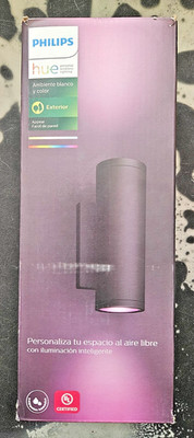 Philips Hue Appear Outdoor Color Changing Smart Wall Light Black