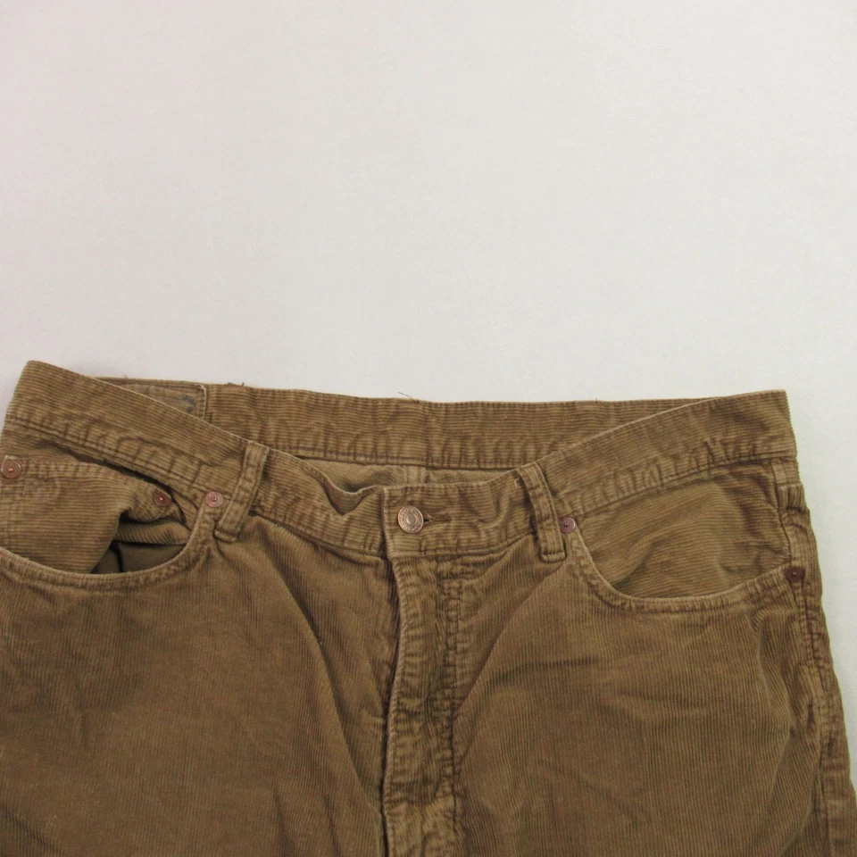 Polo Ralph Lauren Jeans Mens 38/34 Chino Pockets Straight Fit Brown Corduroy - Image 2 of 4