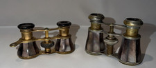 2 Antique Mother of Pearl Opera Glasses - adjustable