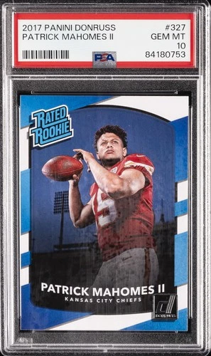2017 PANINI DONRUSS #327 PATRICK MAHOMES II ROOKIE RC PSA 10