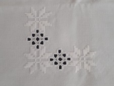 Festive White Tablecloth 100 x 52 w 10 Matching Napkins 15.5 inch Cotton NEW