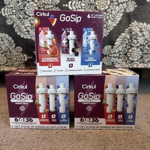 Cirkul Tangy Raspberry Cirkul Flavor Cartridges GoSip Variety 6 Pack 2x Strawber Cherry Blue ...