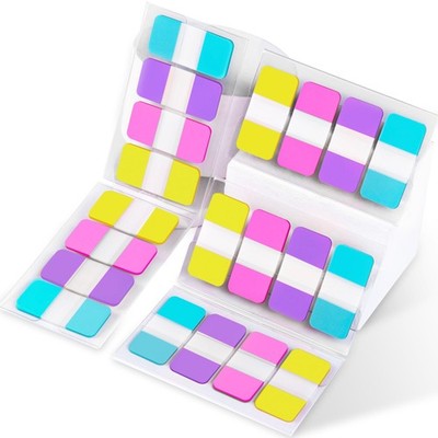 400 Pieces, 4-Colors Sticky Index Tabs Transparent Sticky Notes, Colored Page...