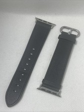 Genuine Leather Watch Band for Apple Watch 38mm 40mm 41mm - Black