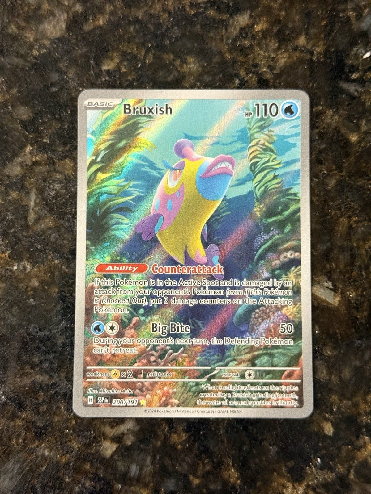 Bruxish 200/191 Sv08: Surging Sparks Illustration Rare Holo Pokemon TCG