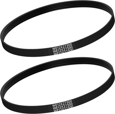 2 Pack WE12X27300 Washer Drive Belt Compatible with GE Clothes Washer, Replaces