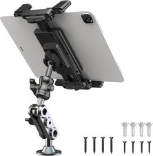 Aluminum Heavy Duty Drill Base Tablet Holder Car Mount Dashboard, 360  Adjustab