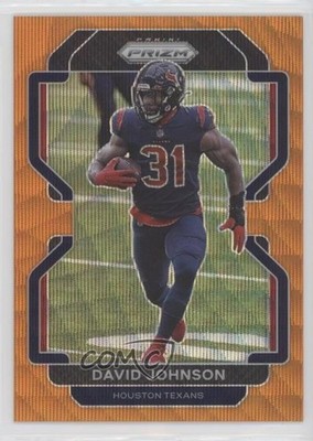 2021 Panini Prizm Orange Wave Prizm 40/60 David Johnson #37 4fv