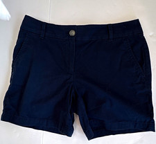 LOFT Outlet Women s Navy Cotton Twill Chino Shorts 6" Inseam 2P Petite