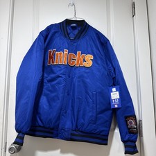 VTG STYLE KNICKS SATIN BOMBER JACKET BRAND NEW With Tag Sz Large