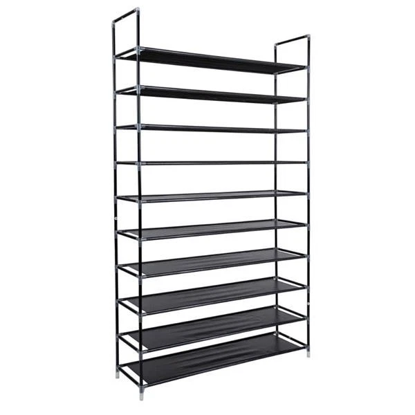 Large 10 Tier Stackable Shoe Rack Storage Rack Organiser Shelf Unit Space Saving - Image 3 of 4