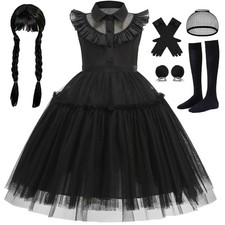 Itvti Princess Black Dress For Girls Halloween Carnival Christmas Cosplay