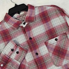 Tommy Bahama Shirt Mens Medium Button-Up Long Sleeve Red Plaid
