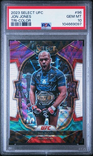 2023 Panini Select UFC- Jon Jones #96 Concourse Tri-Color Prizm PSA 10 GEM MINT