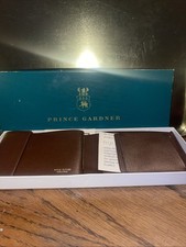 Vintage Prince Gardner Men's Registrar Wallet Brown Bi-Folds/orig Inserts  Box