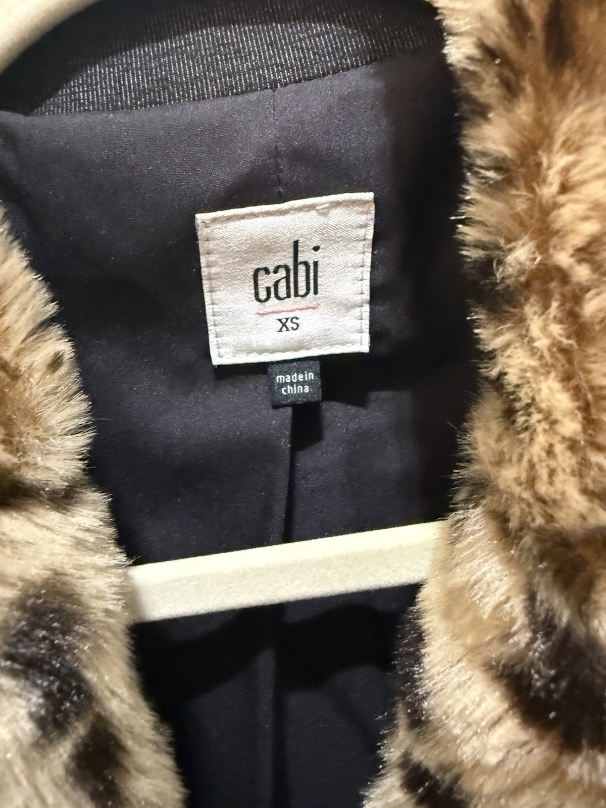 cabi Leopard Print Mid-Length Collared Button Coa… - image 5