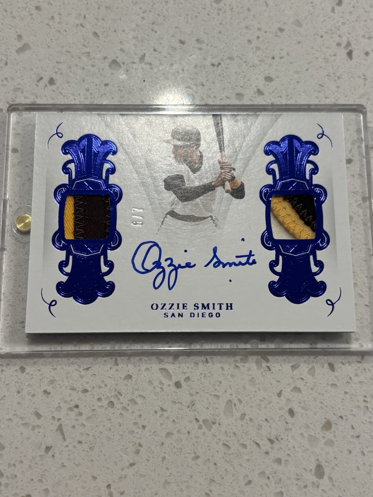 2019 Ozzie Smith Flawless Game Used Patch Auto /7  view 2