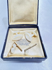 Mother of Pearl Cufflinks  Studs Vintage Set