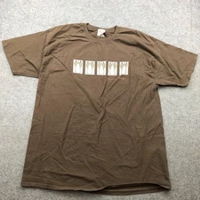 Frank Lloyd Wright Collection Shirt Mens 2XL Brown Architectural Graphic Art Y2K