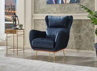 Modern Sessel Wohnzimmer Design MöBel Textil Stoff Luxus Polstersessel