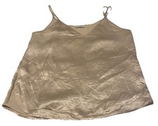 Aritzia Babaton Champagne Small Satin Spaghetti Strap Camisole Top Coquette Girl