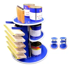 TECHTONGDA Portable New Screen Printing 3 Layer Desktop Rotary Storage Rack