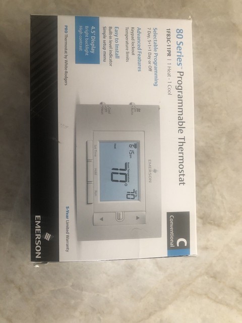 Emerson 7-Day Programmable Conventional 1H/1C Digital Thermostat 1F83C