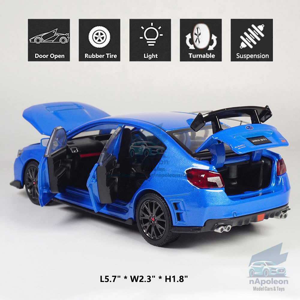 ＳＵＢＩＥ！ ＴＯＹＳ！！ Kinsmart 1:36 - Subaru Impreza WRC 2007 (Blue) - 5