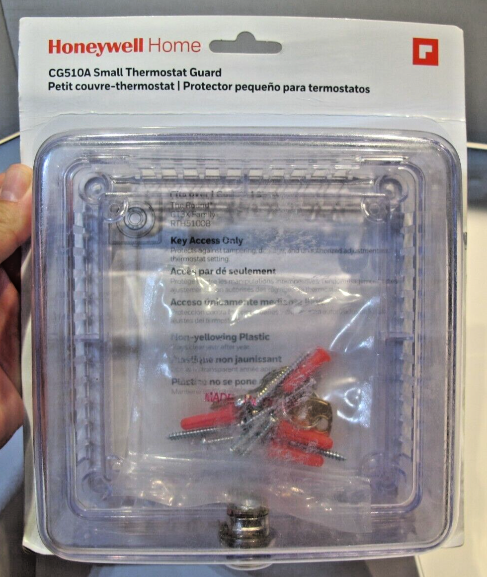 Honeywell Small Thermostat Guard Clear Cover Lock Box CG510A eBay