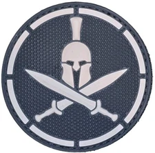 MSM SPARTAN HELMET MILSPEC MONKEY 3D SWAT B&W PVC RUBBER TACTICAL HOOK PATCH