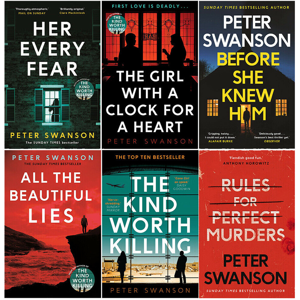 Peter Swanson 6 Books Collection Set Her Every Fear, Before She Knew Him NEW