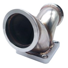Car Turbo T4 Twin Scroll Flange To 2.5 V-band Dual Inlet Ss Y Elbow Adapter Car Turbo T4 Twin Scroll Flange To 2.5 V-band Dual Inlet Ss Y Elbow Adapter