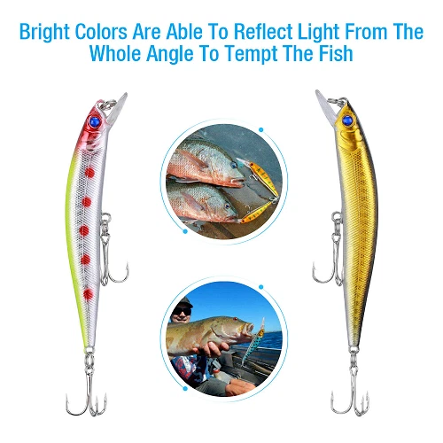 10Pcs/Set Fishing Lures Unique Crankbaits Hooks Minnow Baits Tackle Crank - Picture 10 of 18