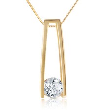 0.25 CTW 14K Solid gold fine Necklace 16-24" genuine 0.25 CTW Diamond