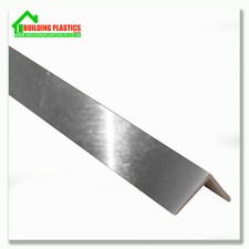 UPVC PVC CORNER 90 DEGREE ANGLE TRIM CHROME EFFECT | 20mm | 1.3m & 2.5m LENGTHS 